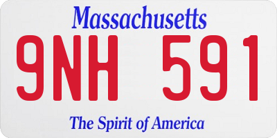 MA license plate 9NH591