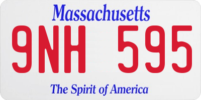 MA license plate 9NH595