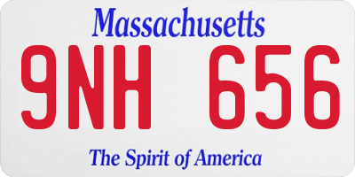 MA license plate 9NH656
