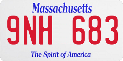 MA license plate 9NH683