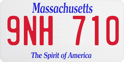 MA license plate 9NH710