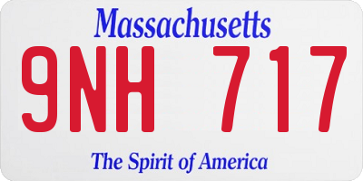 MA license plate 9NH717