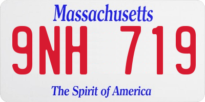 MA license plate 9NH719