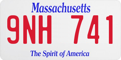 MA license plate 9NH741