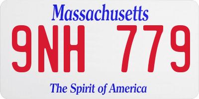MA license plate 9NH779