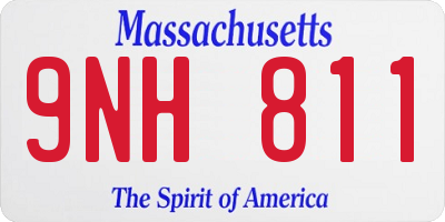 MA license plate 9NH811