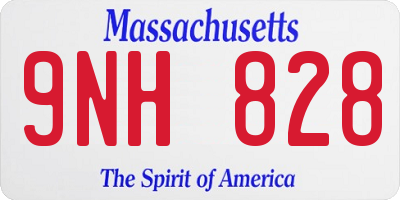 MA license plate 9NH828