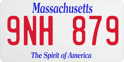 MA license plate 9NH879