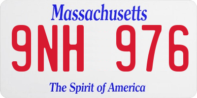 MA license plate 9NH976