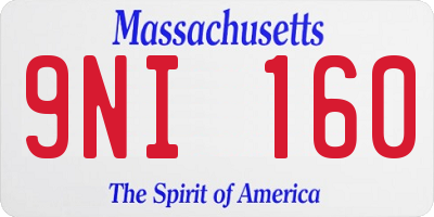 MA license plate 9NI160