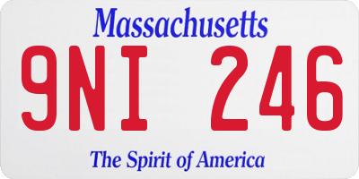 MA license plate 9NI246