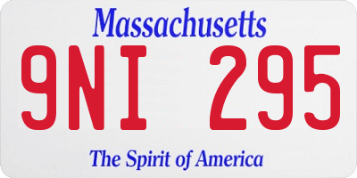 MA license plate 9NI295