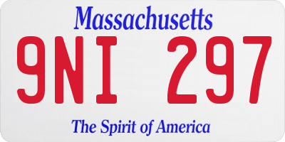 MA license plate 9NI297