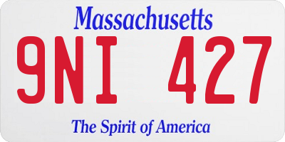 MA license plate 9NI427
