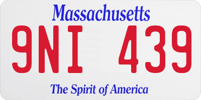 MA license plate 9NI439