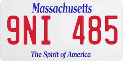 MA license plate 9NI485