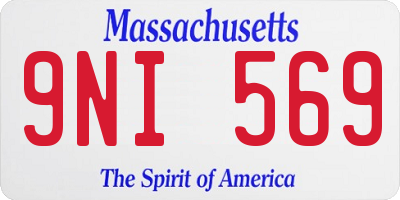 MA license plate 9NI569