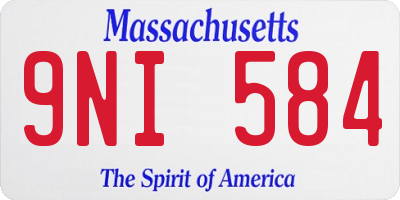 MA license plate 9NI584