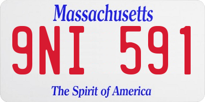 MA license plate 9NI591