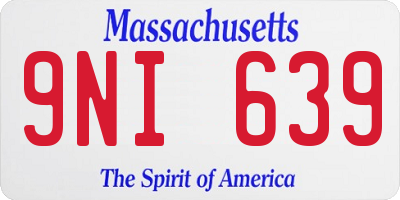 MA license plate 9NI639
