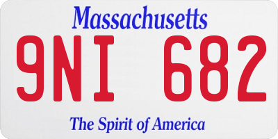 MA license plate 9NI682