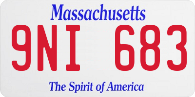 MA license plate 9NI683