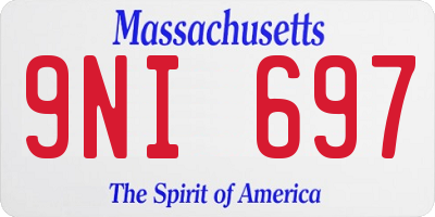 MA license plate 9NI697