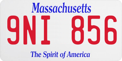 MA license plate 9NI856