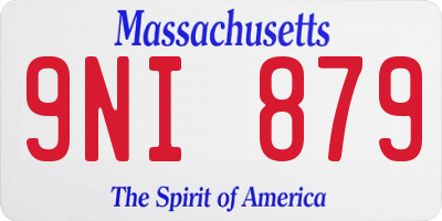 MA license plate 9NI879