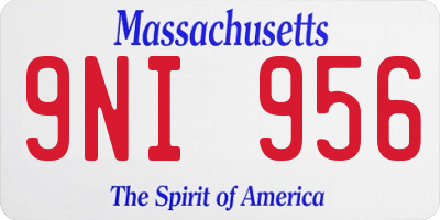 MA license plate 9NI956