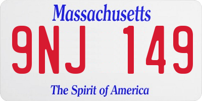 MA license plate 9NJ149