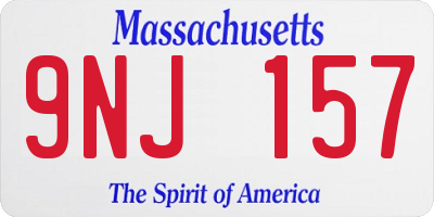 MA license plate 9NJ157