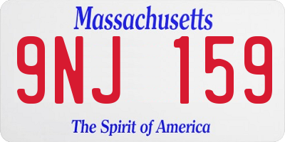MA license plate 9NJ159