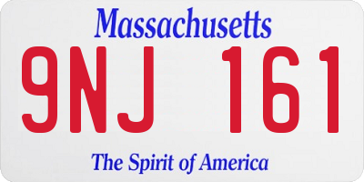 MA license plate 9NJ161