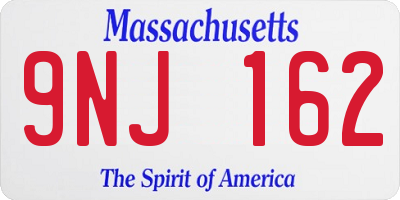 MA license plate 9NJ162
