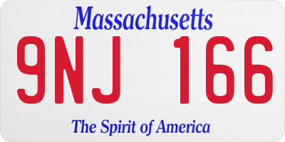 MA license plate 9NJ166