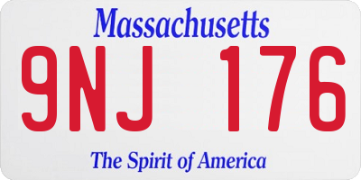 MA license plate 9NJ176