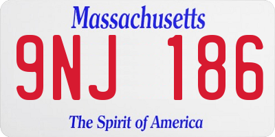 MA license plate 9NJ186