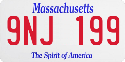 MA license plate 9NJ199