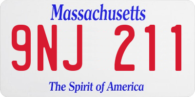 MA license plate 9NJ211