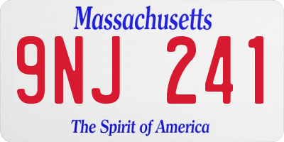 MA license plate 9NJ241