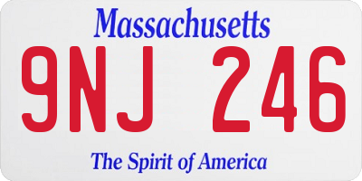 MA license plate 9NJ246