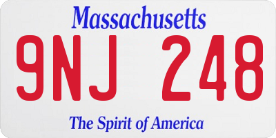 MA license plate 9NJ248
