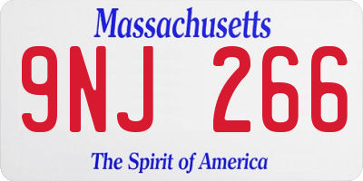 MA license plate 9NJ266