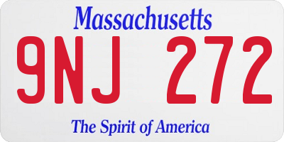 MA license plate 9NJ272