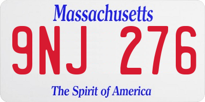 MA license plate 9NJ276