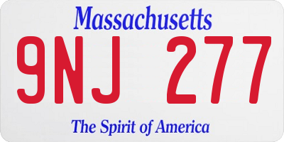 MA license plate 9NJ277