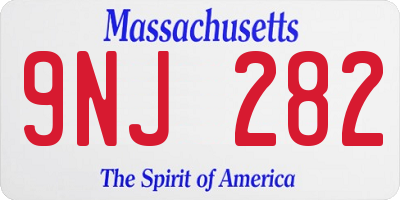 MA license plate 9NJ282