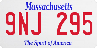 MA license plate 9NJ295