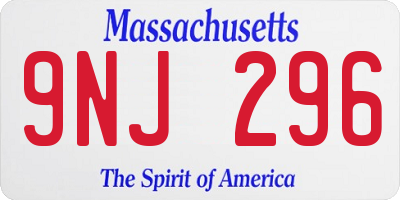 MA license plate 9NJ296